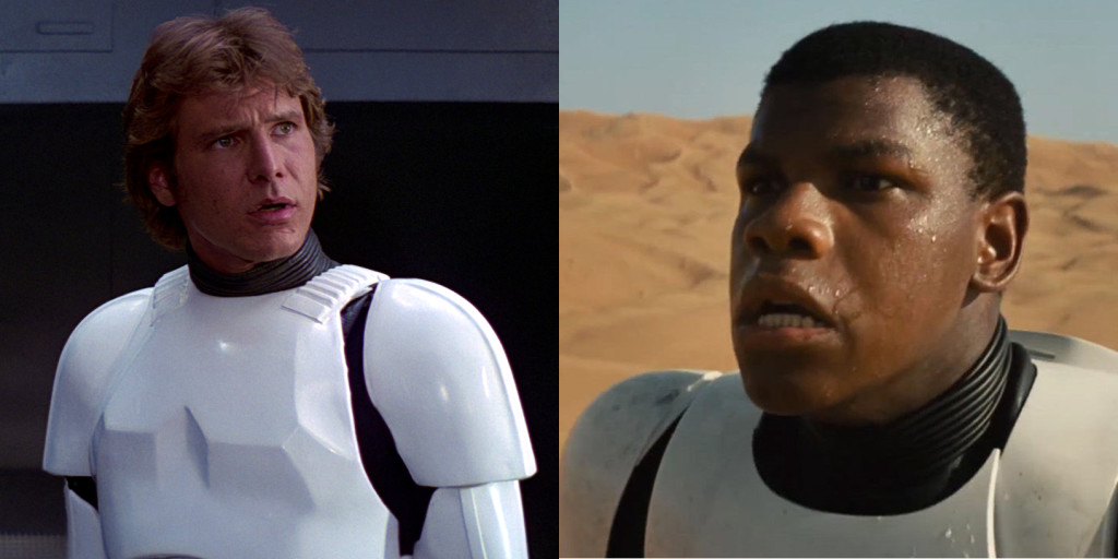 John Boyega Han Solo Finn Harrison Ford Star Wars The Force Awakens trailer teaser poster 